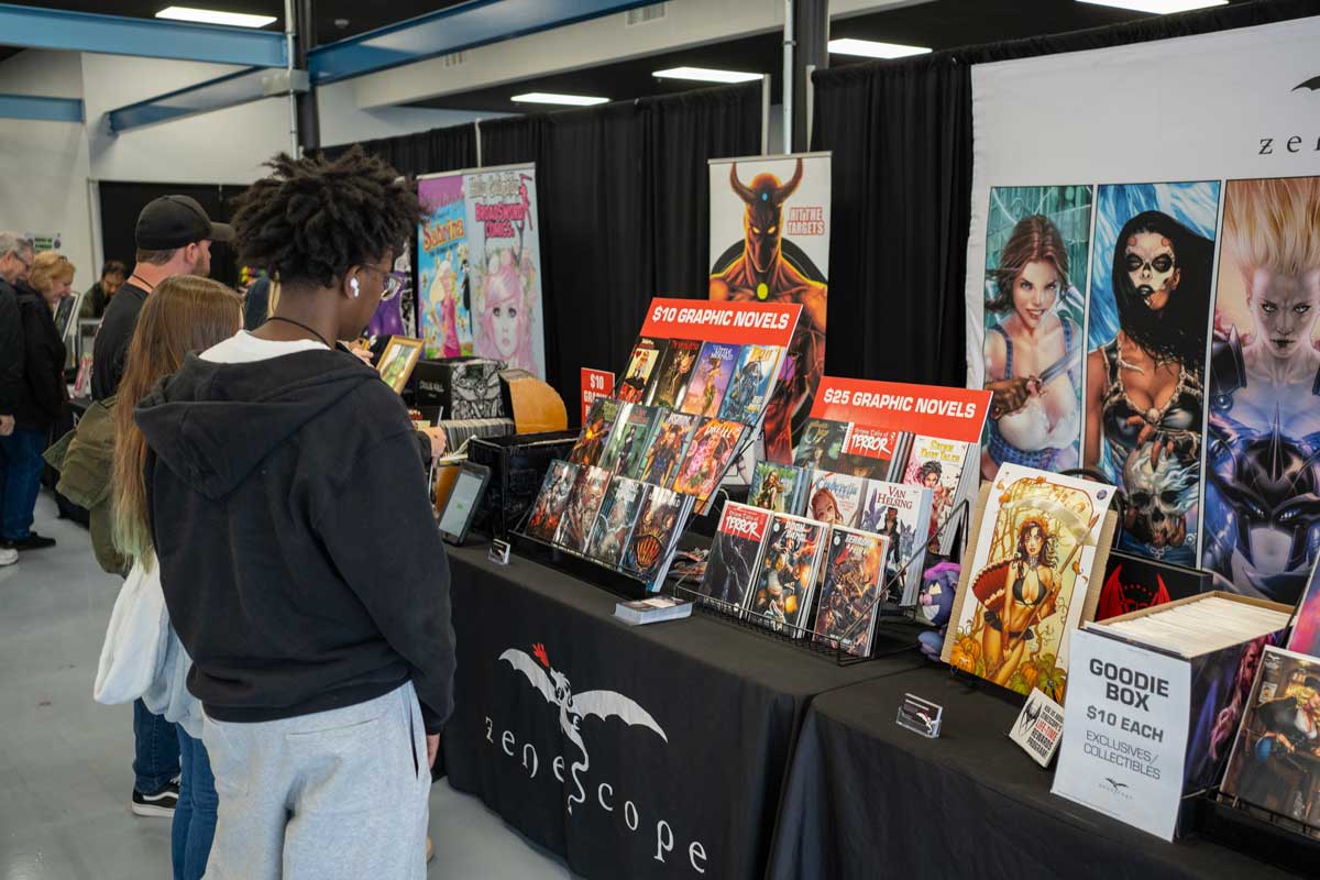 A detailed view of an event inside the convention center